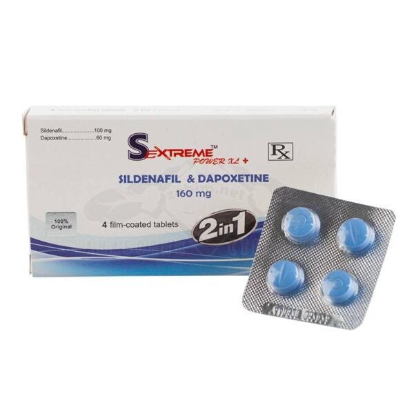 Sextreme Power XL (Sildenafil Citrate 100 mg. + Dapoxetine 60 mg.) - 4 ταμπλέτες.