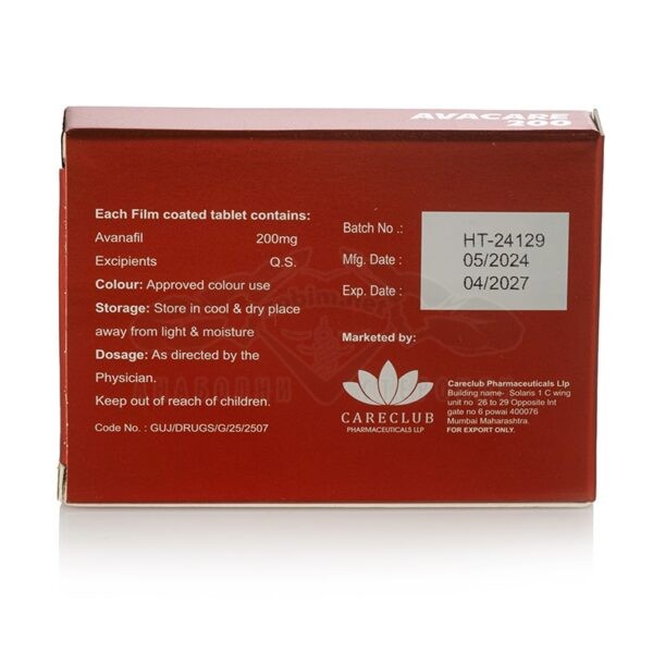 Avacare 200 (Αβαναφίλη) - 4 δισκία x 200 mg.