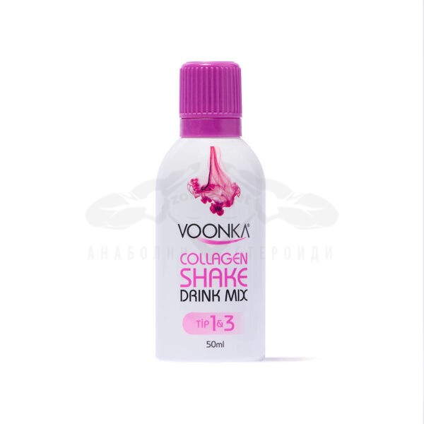 Voonka Collagen Beauty Shake - Συμπλήρωμα διατροφής με γεύση πορτοκάλι-ροδάκινο που περιέχει κολλαγόνο, HA, εκχύλισμα σπόρων σταφυλιού και εκχύλισμα πράσινου τσαγιού - 15 μπουκάλια x 50 ml.