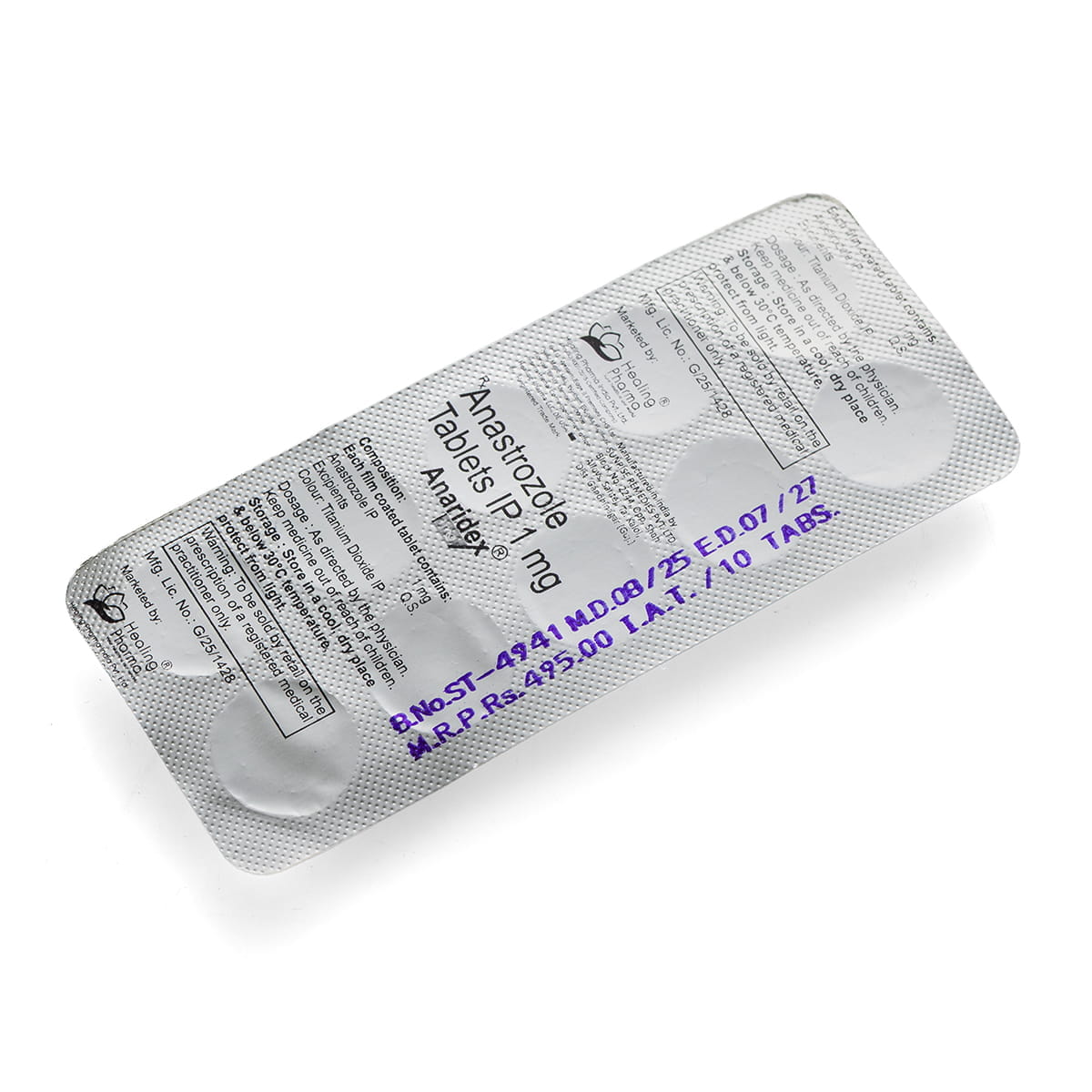 Anaridex (Anastrozole) - 10 δισκία х 1 mg. - Εικόνα 2