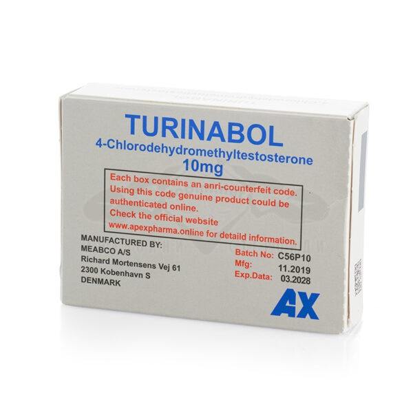 Turinabol (4-chlorodexydromethyltestosterone) – 100 tabl. x 10 mg.